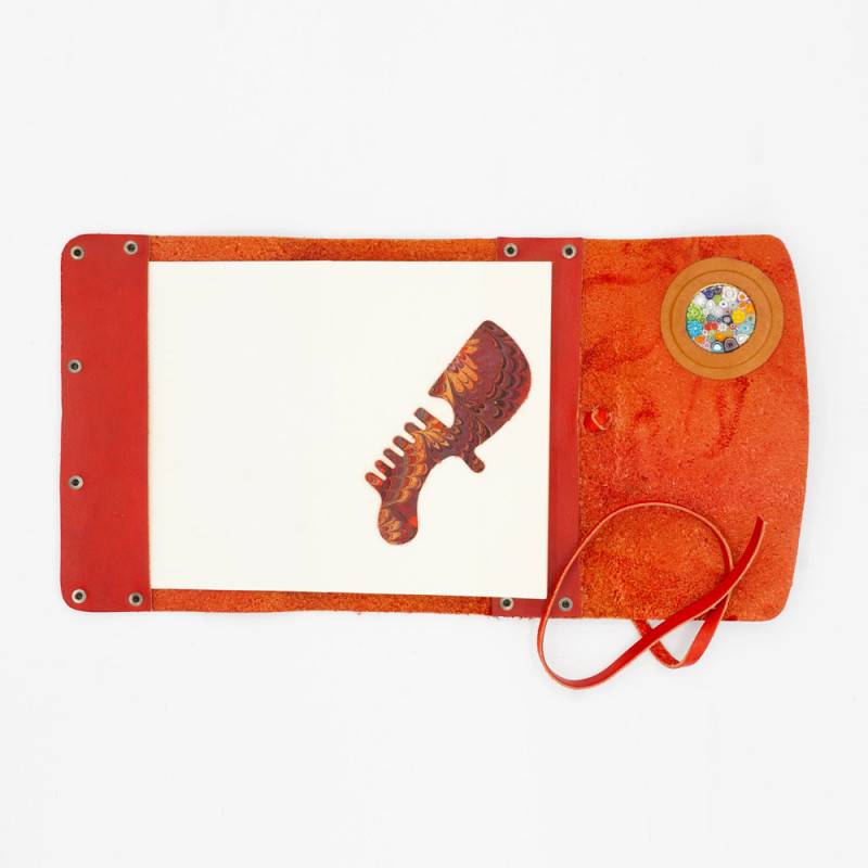 Bookcover Leder mit "Murrina" Bookcover Leder mit "Murrina"