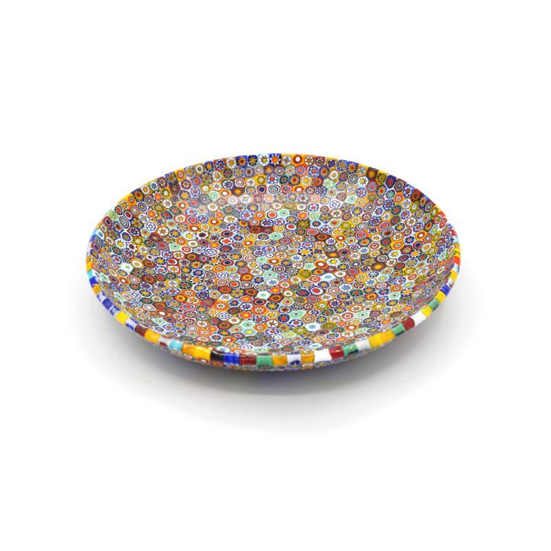 "Matte Floral" round murrine glass dish "Matte Floral" round murrine glass dish