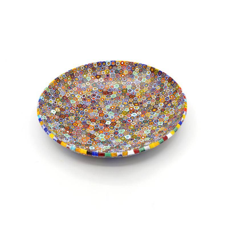 "Matte Floral" round murrine glass dish "Matte Floral" round murrine glass dish