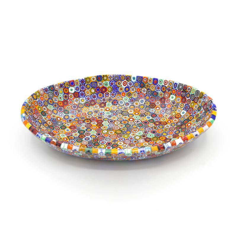 "Matte Floral" Oval murrine glass bowl "Matte Floral" Oval murrine glass bowl