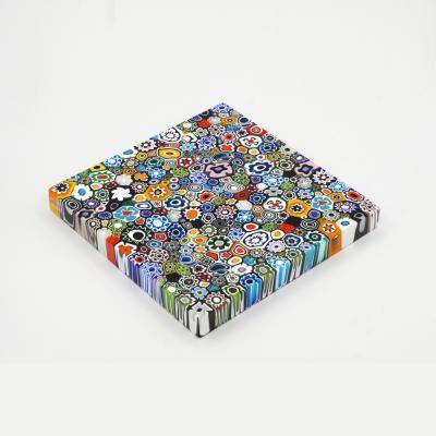 Square glass paperweight