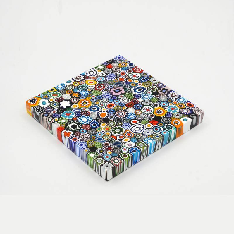 Paperweight en verre de forme carrée Paperweight en verre de forme carrée