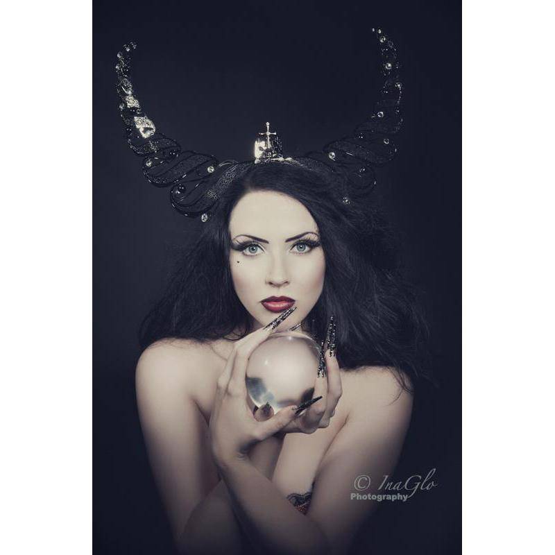 Diadema cuerno negro bruñido Diadema cuerno negro bruñido