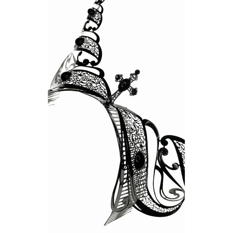 Diadema cuerno negro bruñido Diadema cuerno negro bruñido