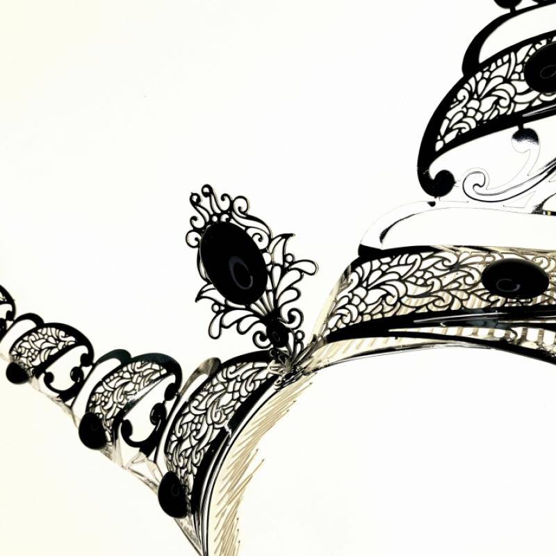 Diadema cuerno negro bruñido Diadema cuerno negro bruñido