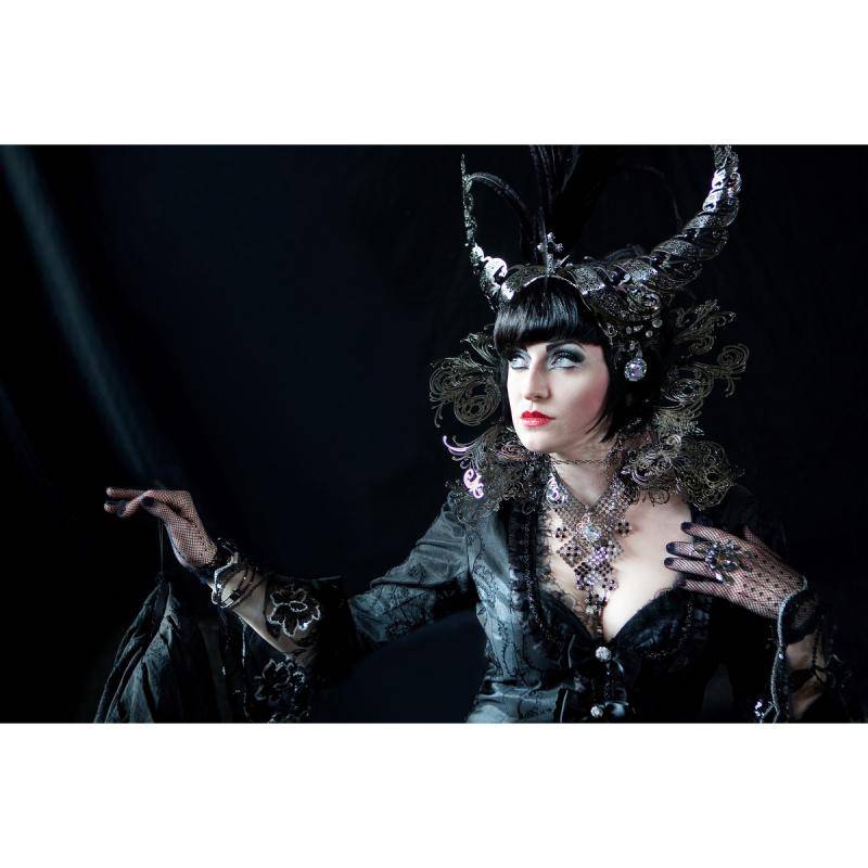 Black burnished horns headband Black burnished horns headband