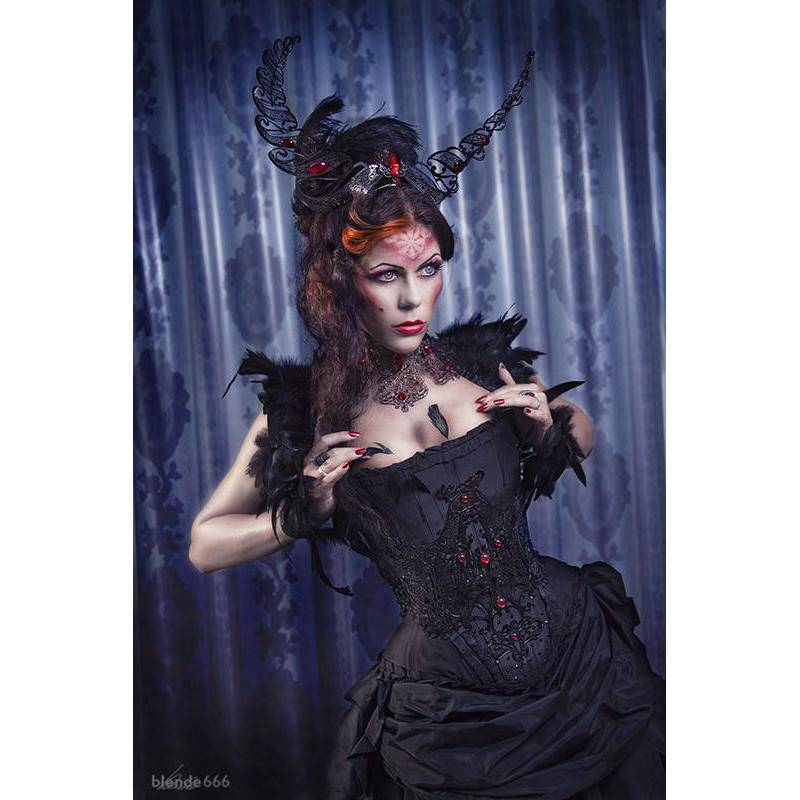 Black burnished horns headband Black burnished horns headband