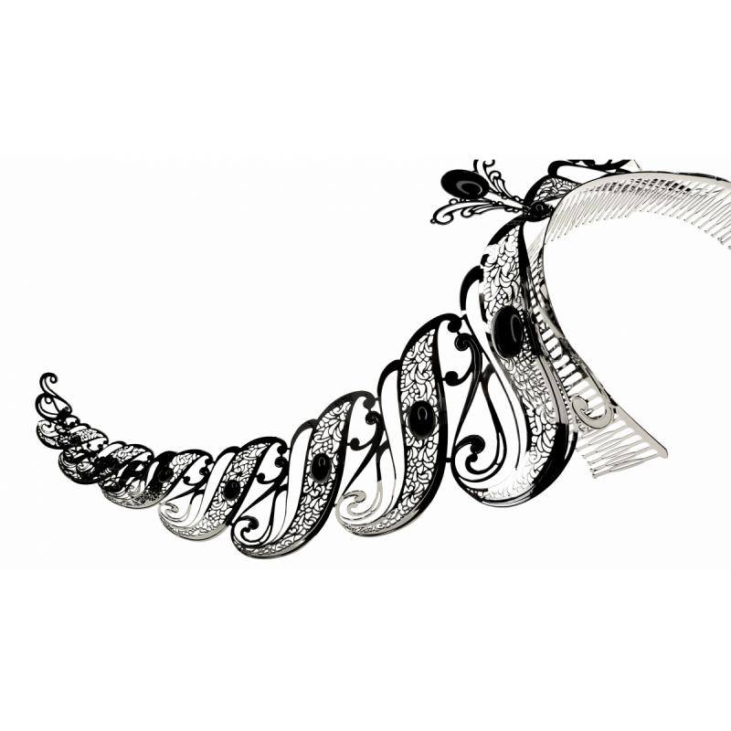 Diadema cuerno negro bruñido Diadema cuerno negro bruñido