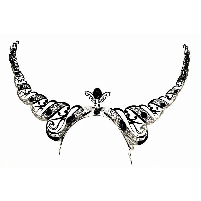 Black burnished horns headband Black burnished horns headband