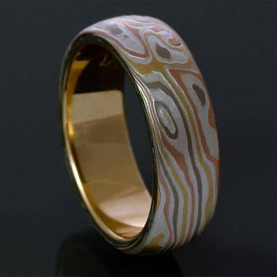 Anello in Mokume gane