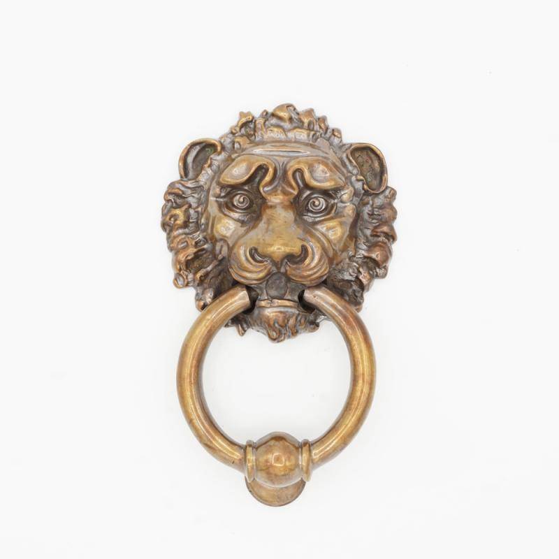Lion's head door knocker