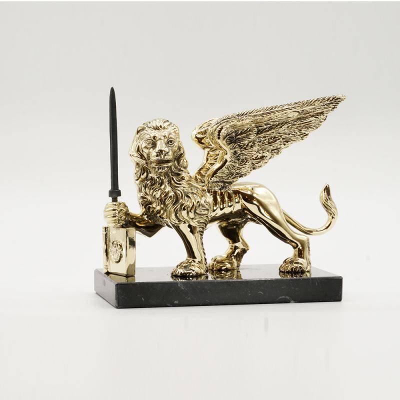 Brass St. Mark's Lion with sword