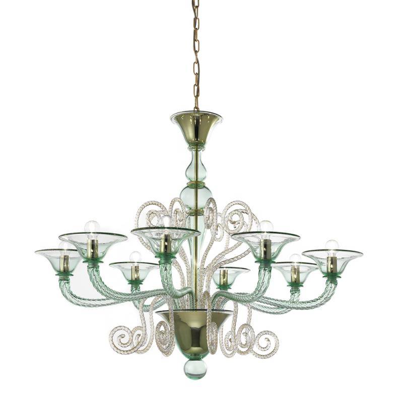 8-Light Pastoral Chandelier