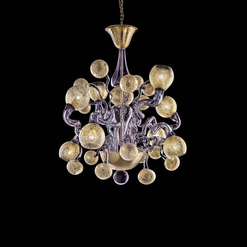 8-Light Chandelier with spheres