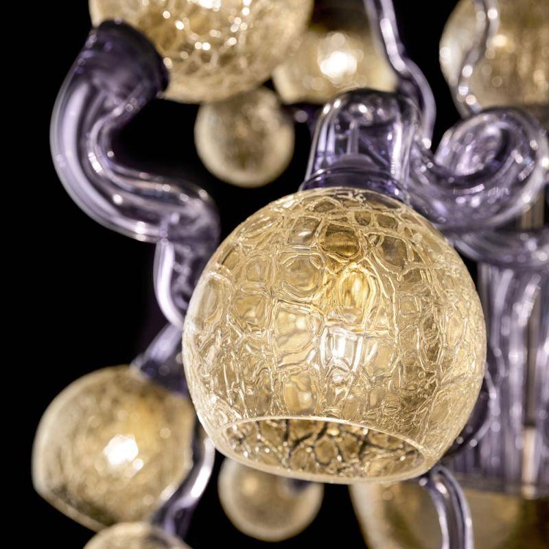 Chandelier avec sphères 8 lumières Chandelier avec sphères 8 lumières