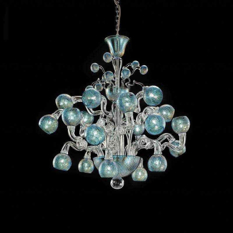 Chandelier avec sphères 8 lumières Chandelier avec sphères 8 lumières