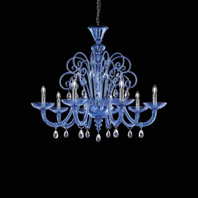 Chandelier 8 lumières avec pastorales... Chandelier 8 lumières avec pastorales...