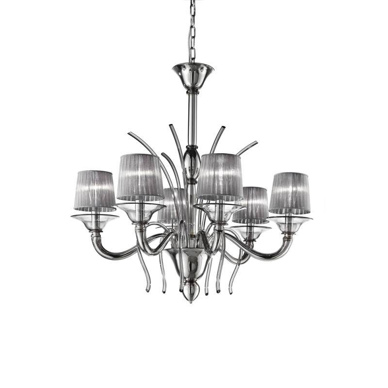 Modern mirrored chandelier with...