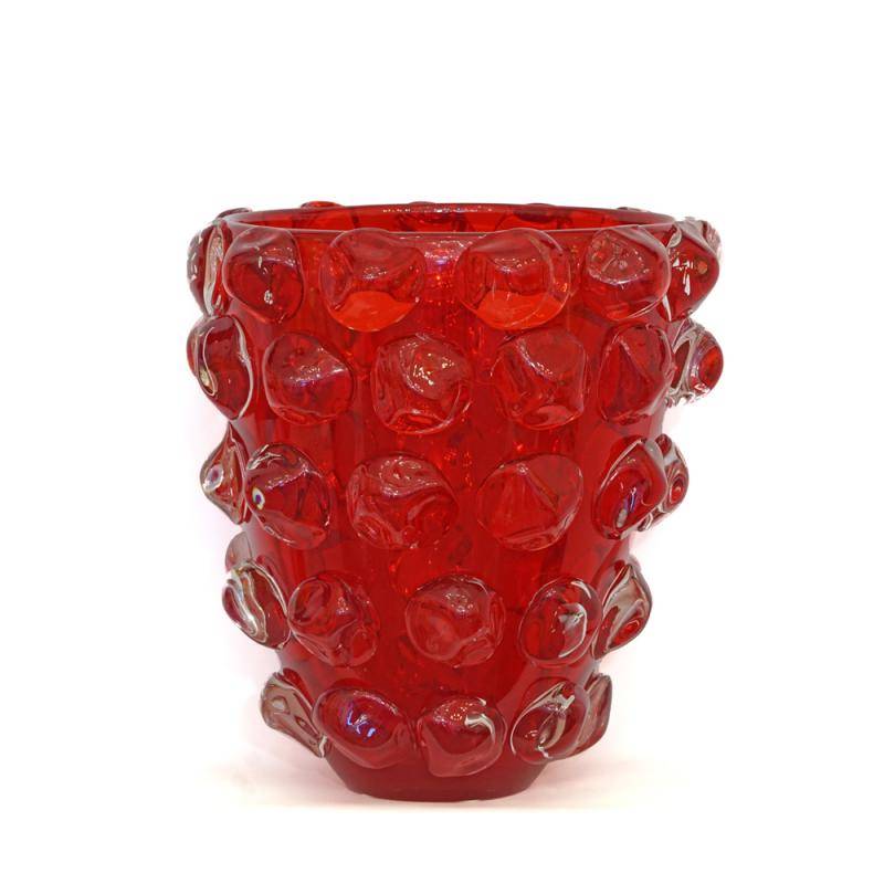 Vaso massiccio Collezione Ciotoli Rosso