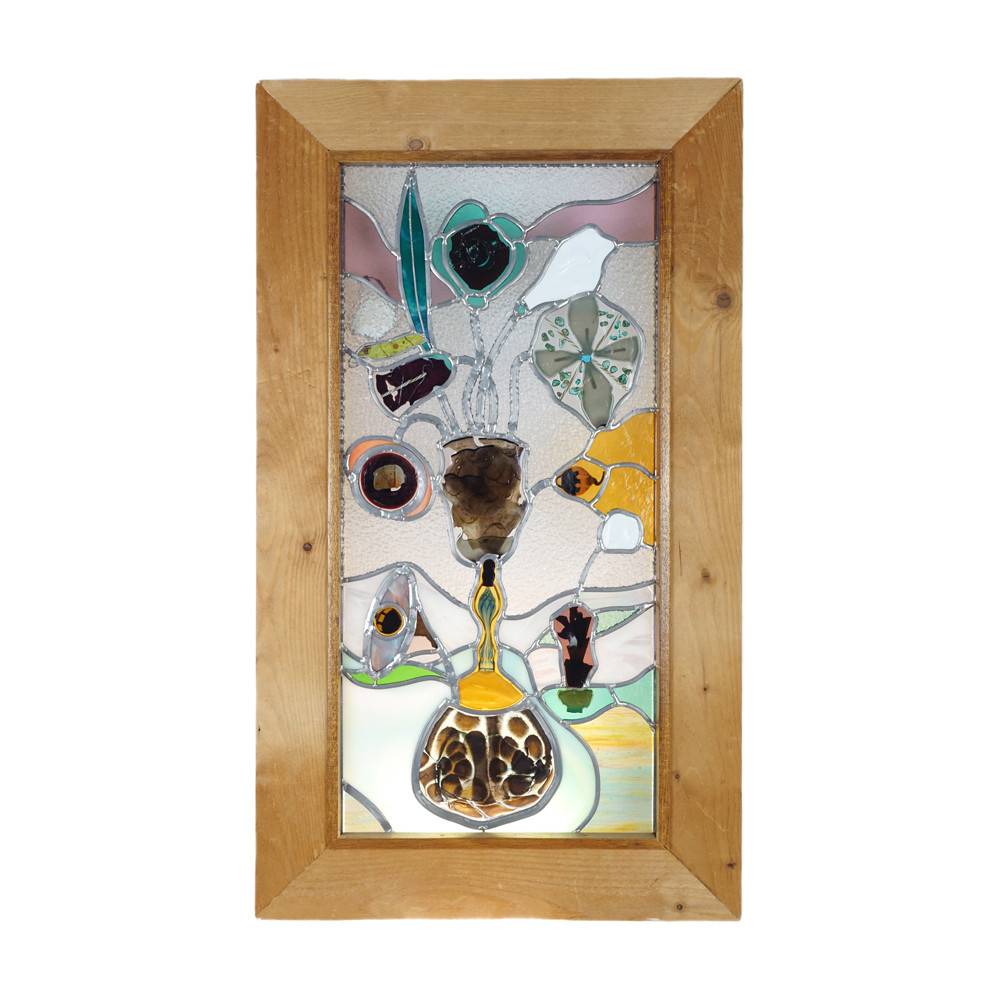 Vetrata a piombo “Vaso di...