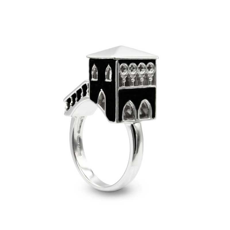 Bague Palais émaillée en Argent