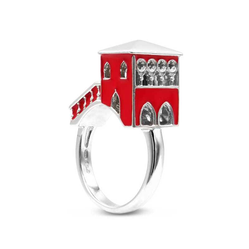 Bague Palais émaillée en Argent