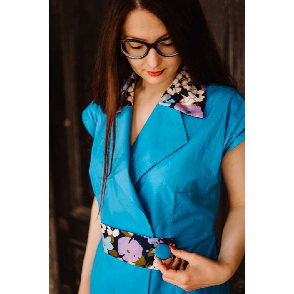 Clio "Blu" - Cotton dress...