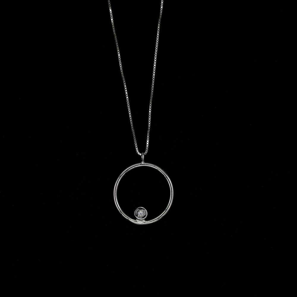 Silver necklace with...