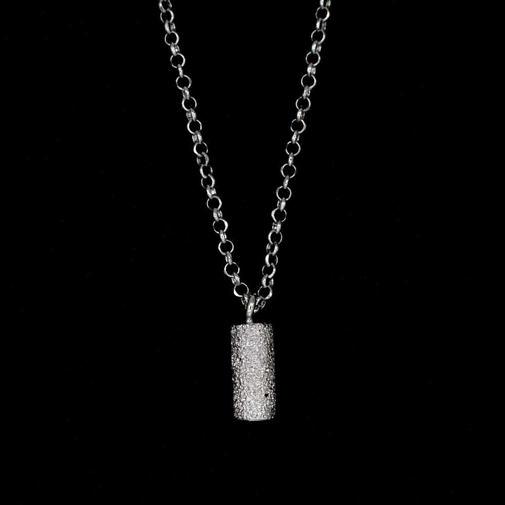Silver necklace with...
