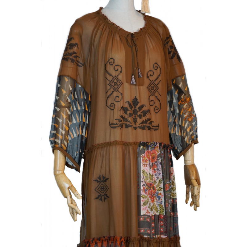 Ethnic-inspired "etnochic" long dress Ethnic-inspired "etnochic" long dress