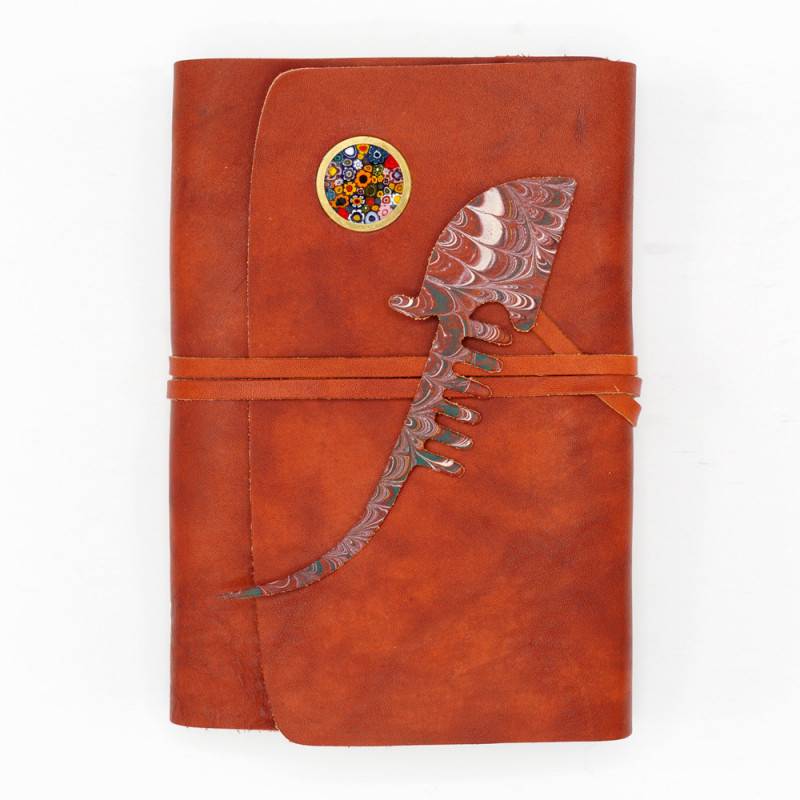 Bookcover Leder mit "Murrina"