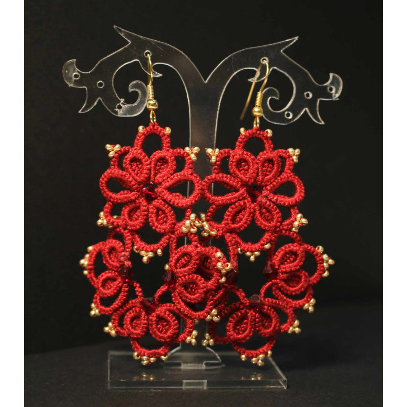 Chiacchierino flower earrings with...