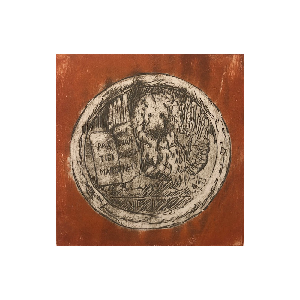 “圣马可的狮子” - 木刻版画