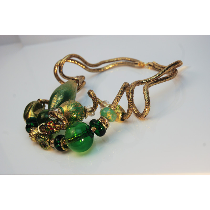 Twist collana due giri con perle in... Twist collana due giri con perle in...