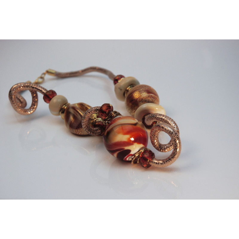 Collar - Twist necklace with Murano... Collar - Twist necklace with Murano...