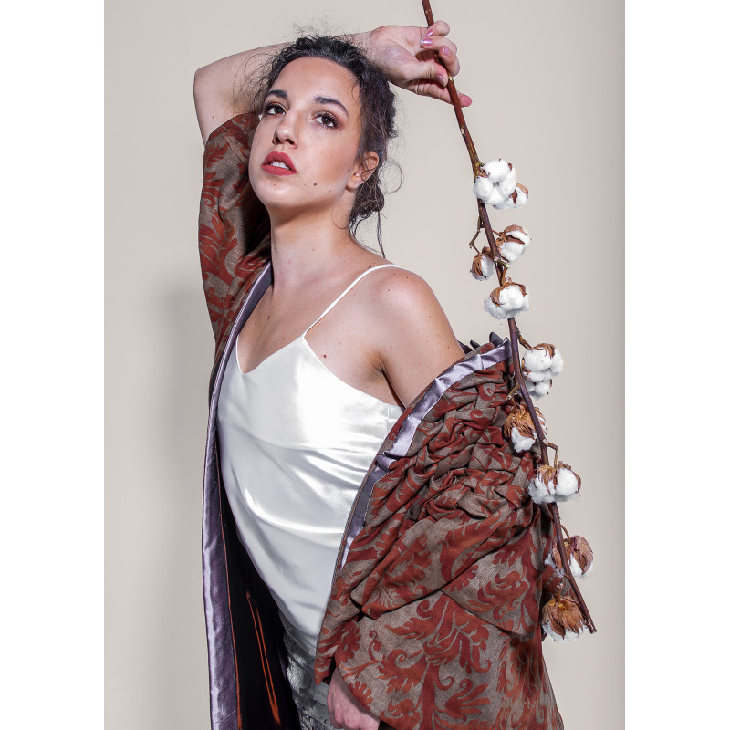 "Ume" kimono in original Fortuny fabric "Ume" kimono in original Fortuny fabric