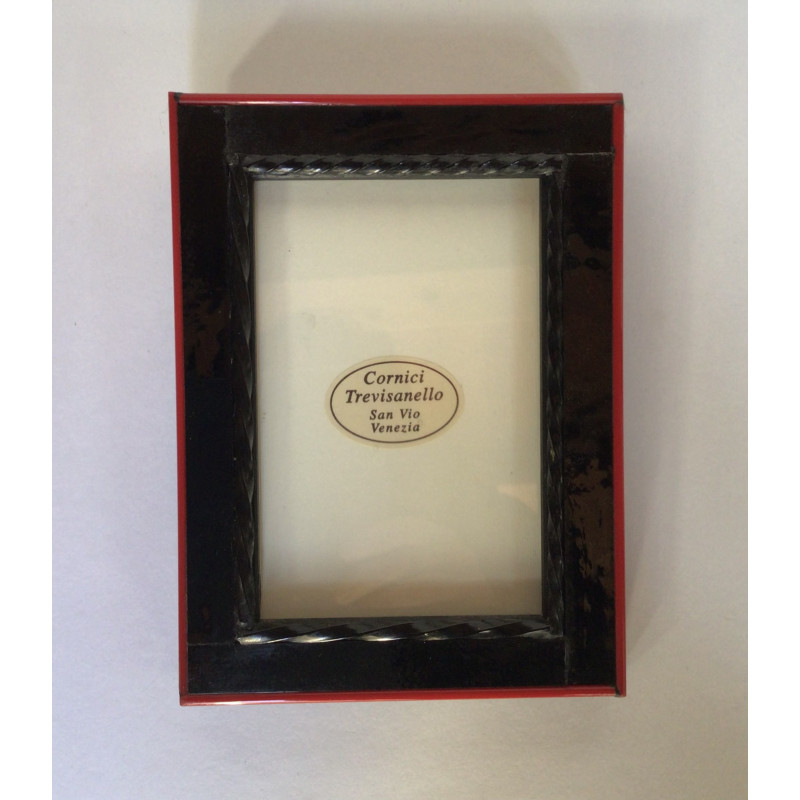 Black Murano glass frame