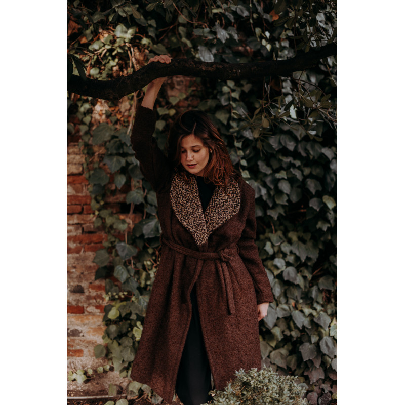 "Dinamica" wool bouclé coat - "Lana"...