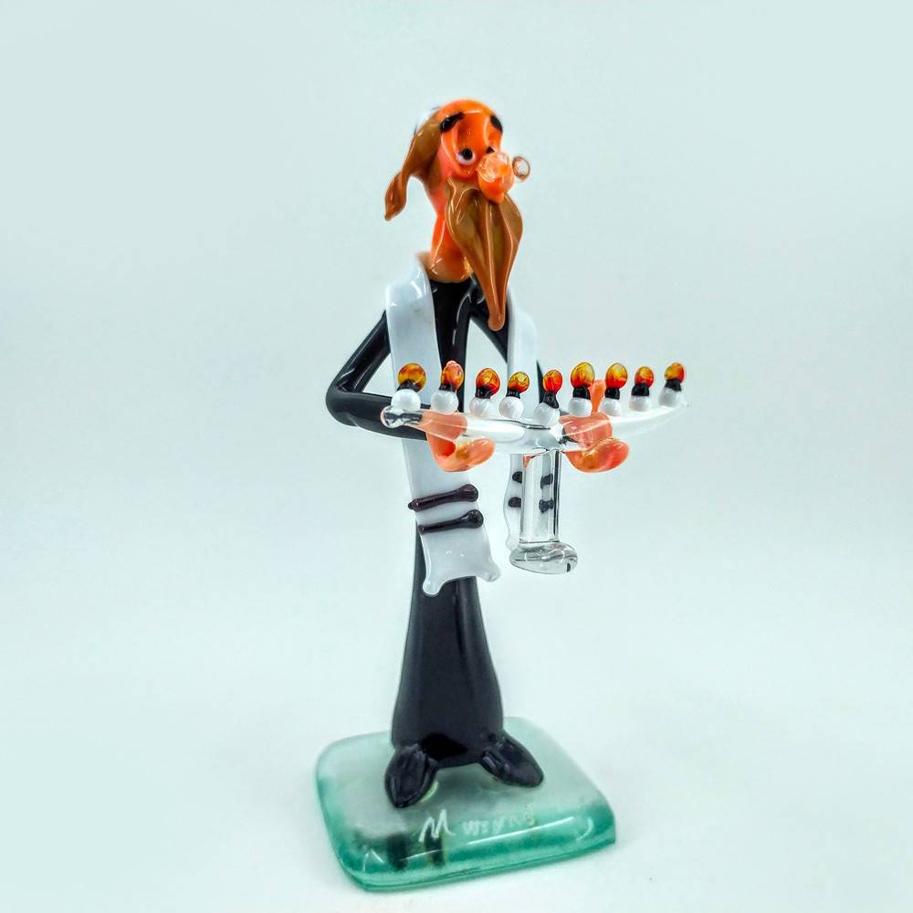 Rabbi with Menorah