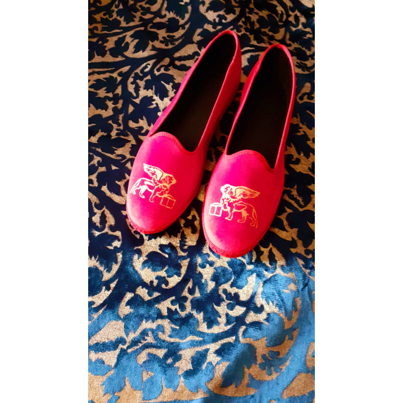 Hand-painted, velvet "Furlane" shoes Hand-painted, velvet "Furlane" shoes