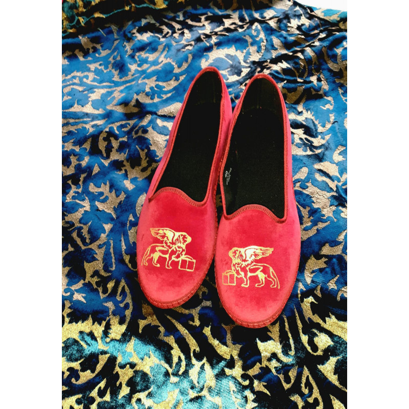 Hand-painted, velvet "Furlane" shoes