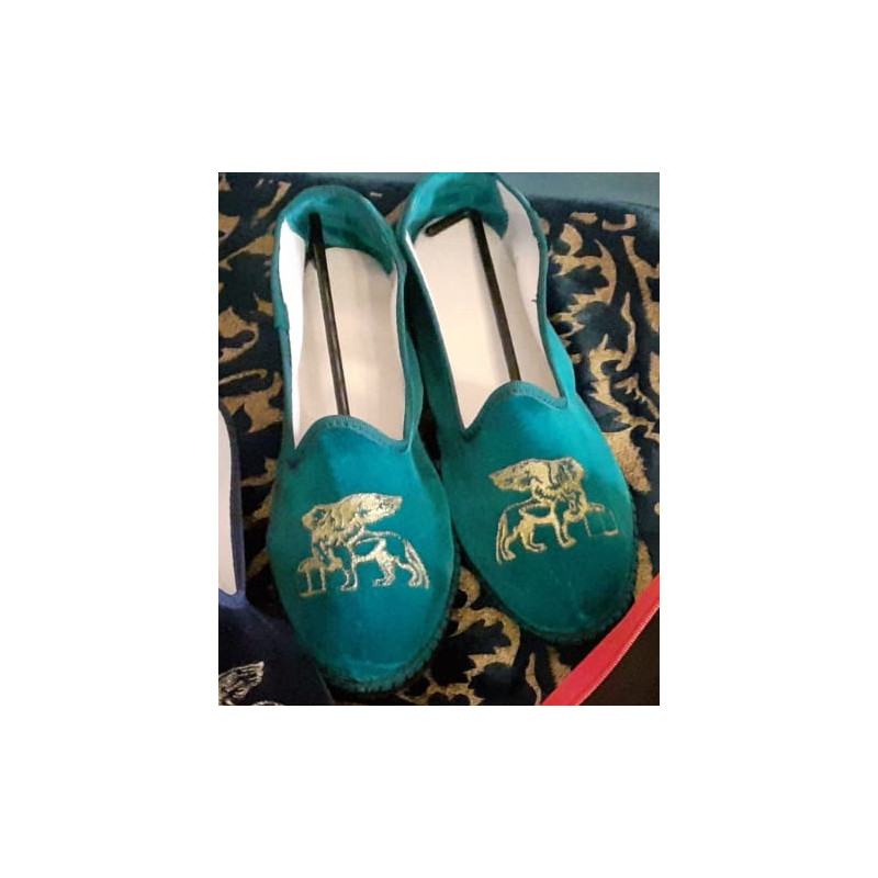 Hand-painted, velvet "Furlane" shoes Hand-painted, velvet "Furlane" shoes