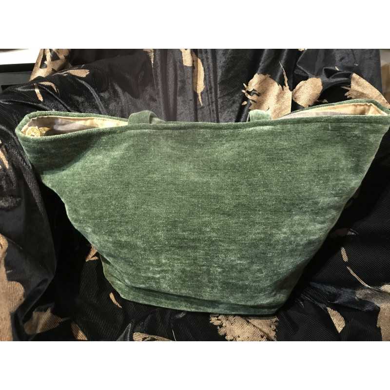 Borsa Teodora in velluto verde...