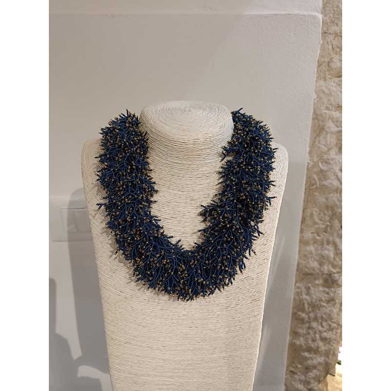 Collana 'Blu' con microperline in... Collana 'Blu' con microperline in...
