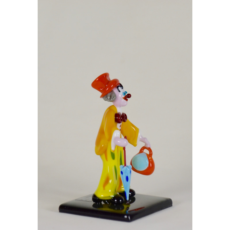 Clown avec parapluie et sac Clown avec parapluie et sac