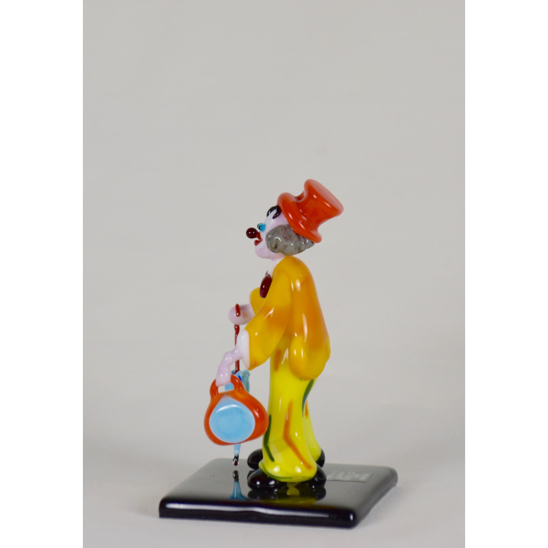 Clown mit Regenschirm und Tasche Clown mit Regenschirm und Tasche