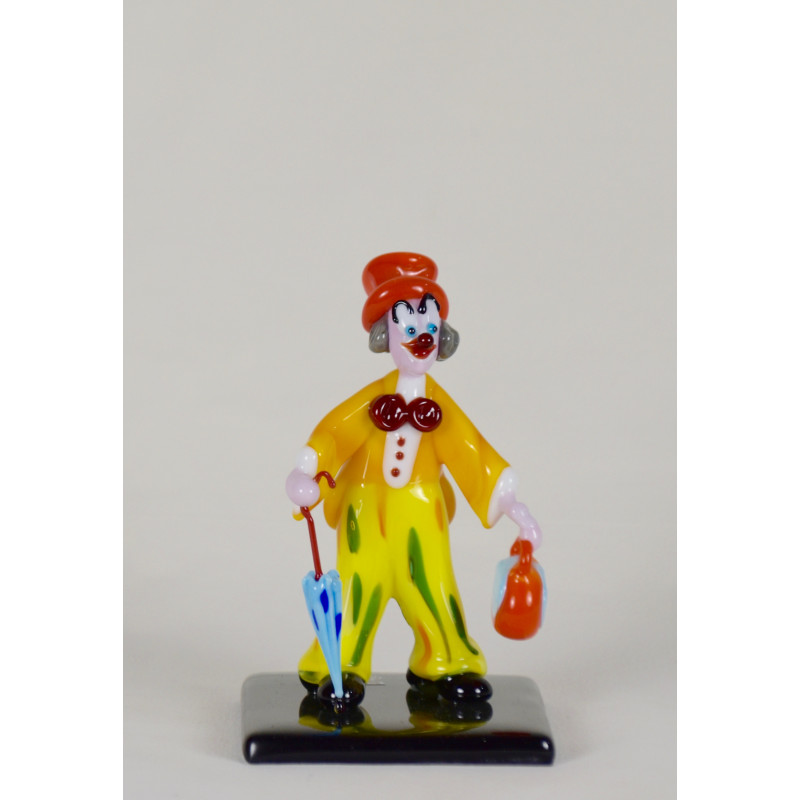 Clown with umbrella and bag Clown with umbrella and bag
