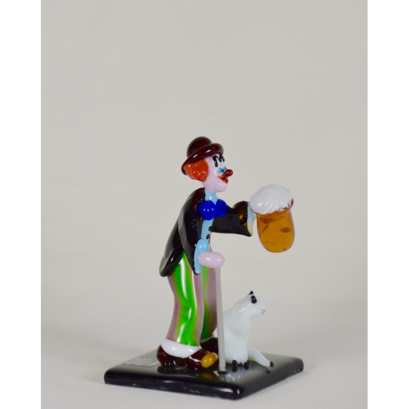 Clown con birra Clown con birra