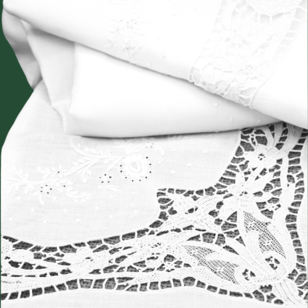 Burano lace double sheet set