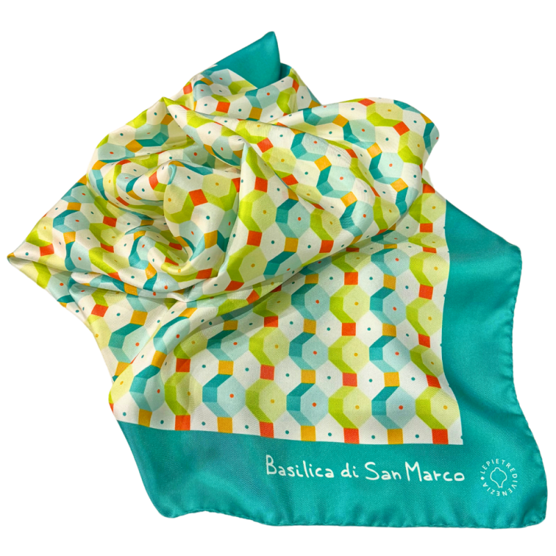 Silk twill scarf with Venetian pattern Silk twill scarf with Venetian pattern